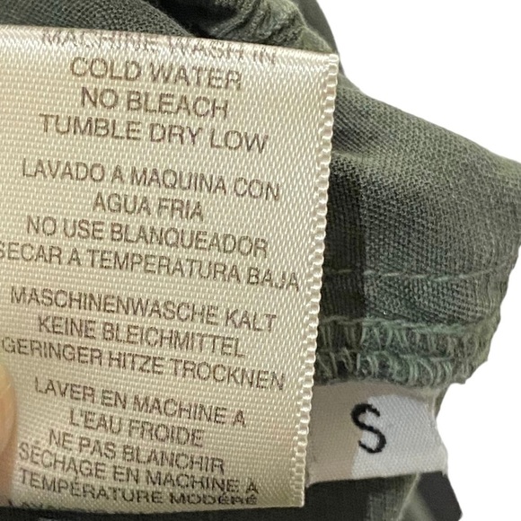 Anthropologie Cloth & Stone Tencel Joggers Pants Cropped Olive Green Size S - Picture 8 of 9